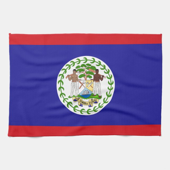 Belizean Flag Tea Towel (Horizontal)