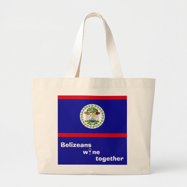 Belizeans Wine Reusable Together Tote Bag Purse (Front)