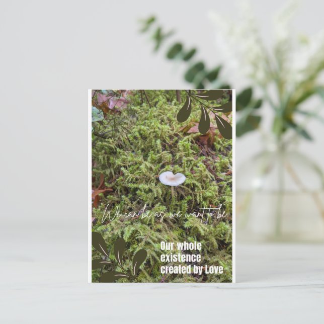 Belknap Mushroom Postcard with Connection Quote (Standing Front)