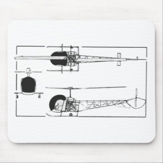 Bell 47 Helicopter Mouse Pad