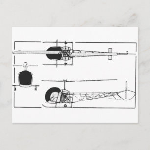 Bell 47 Helicopter Postcard