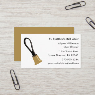 Bell Choir Handbell Musicial Instrument Business Card