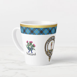 Bell Clan Badge Tartan & Motto Latte Mug