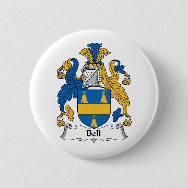 Bell Family Crest 6 Cm Round Badge (Front)