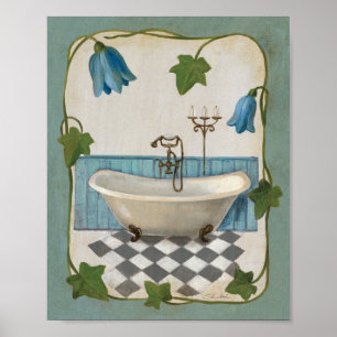 Bell Flower Bath Poster