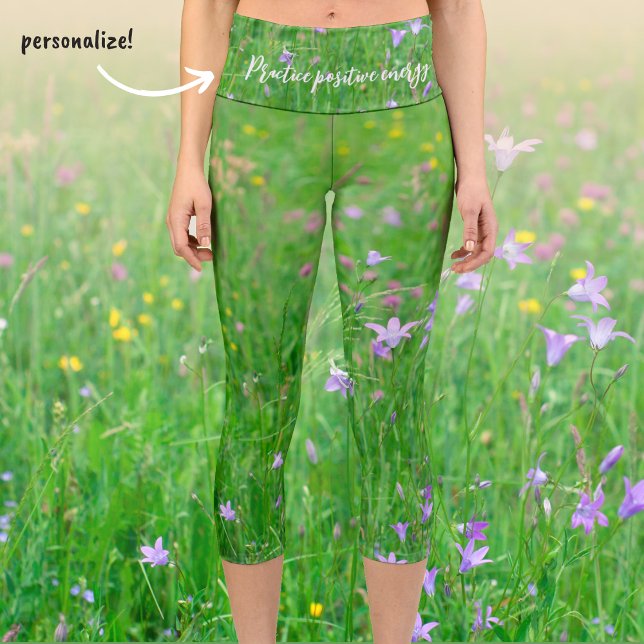 Bell flowers on a meadow capri leggings (Creator Uploaded)