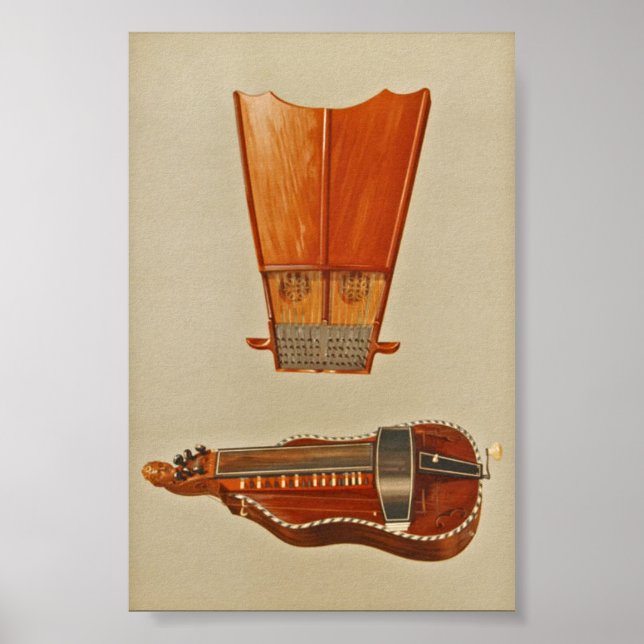 Bell Harp, Hurdy-Gurdy Poster (Front)