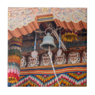 Bell in Punakha Dzong - Bhutan, Himalaya, Asia Ceramic Tile