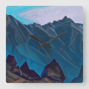 Bell Mountain, 1932 by Nicholas Roerich Square Wall Clock