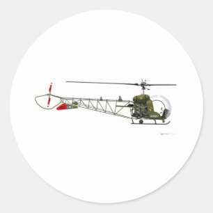 Bell OH-13 Sioux Classic Round Sticker