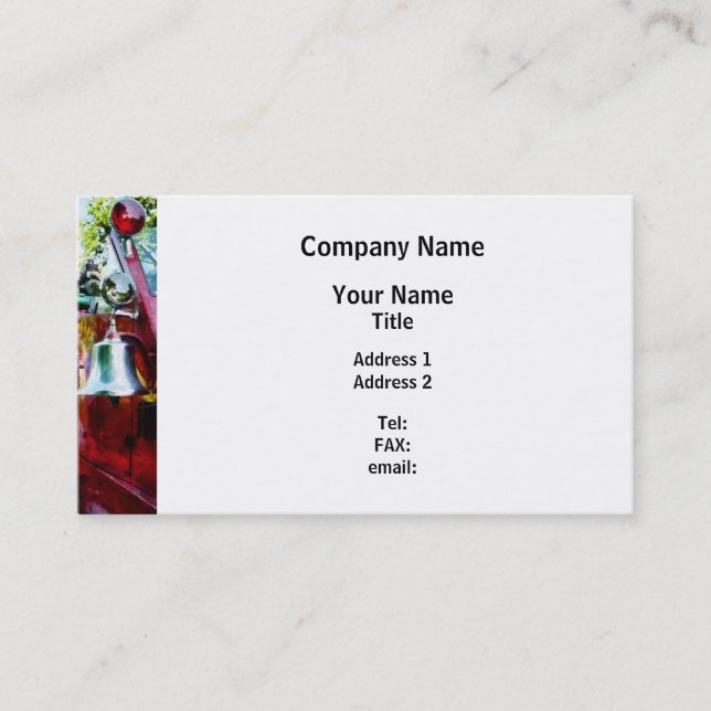 Bell on Fire Engine Business Card (Front)