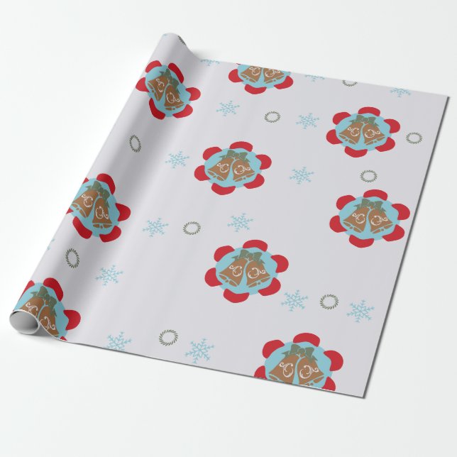 Bell Pattern Gift Wrap (Unrolled)