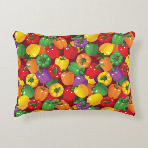 Bell Pepper Pattern Decorative Cushion