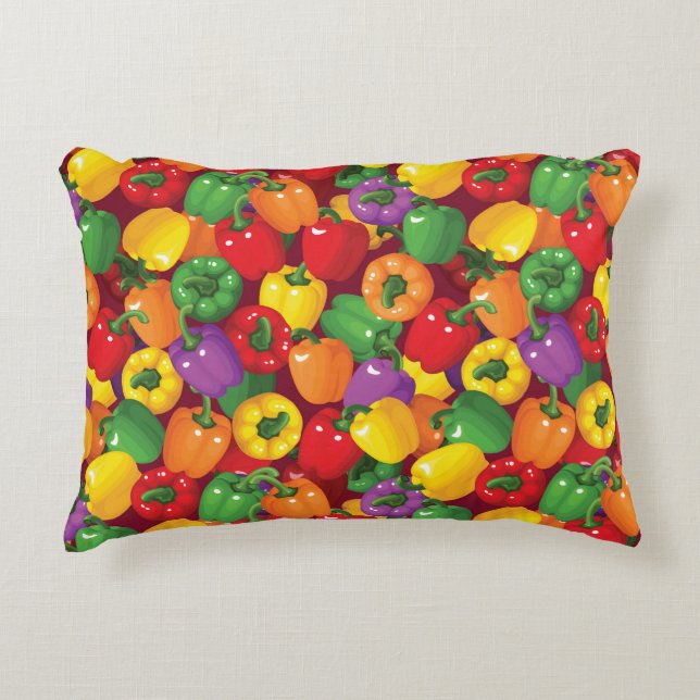 Bell Pepper Pattern Decorative Cushion (Front)
