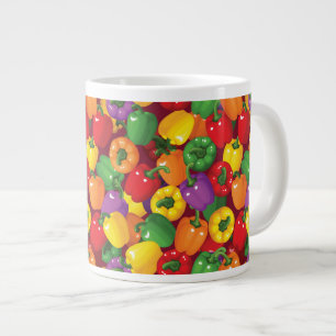 Bell Pepper Pattern Large Coffee Mug