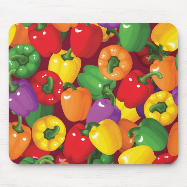 Bell Pepper Pattern Mouse Pad (Front)
