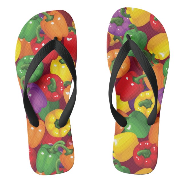 Bell Pepper Pattern Thongs (Footbed)