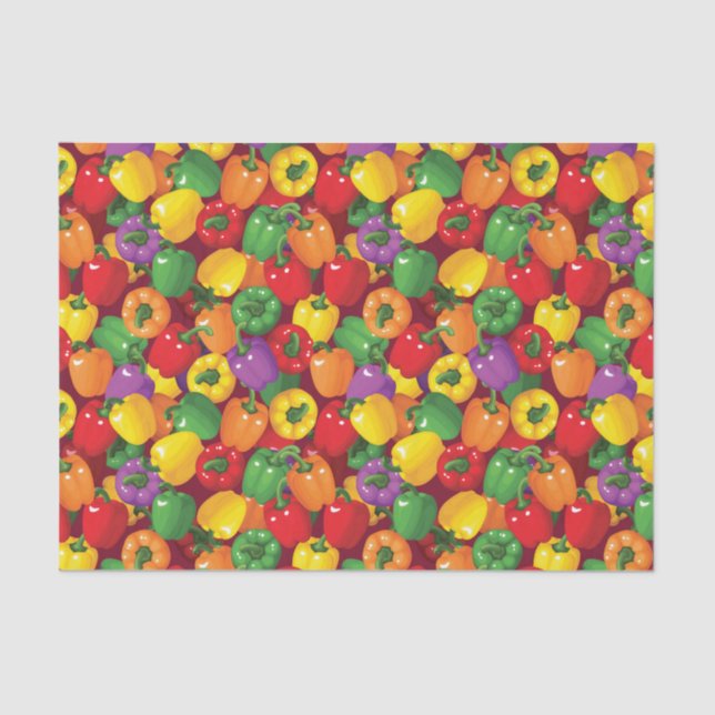 Bell Pepper Pattern Tissue Paper (Front)