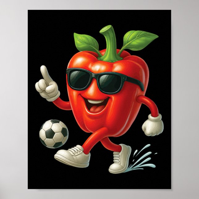 Bell Pepper Soccer  Poster (Front)