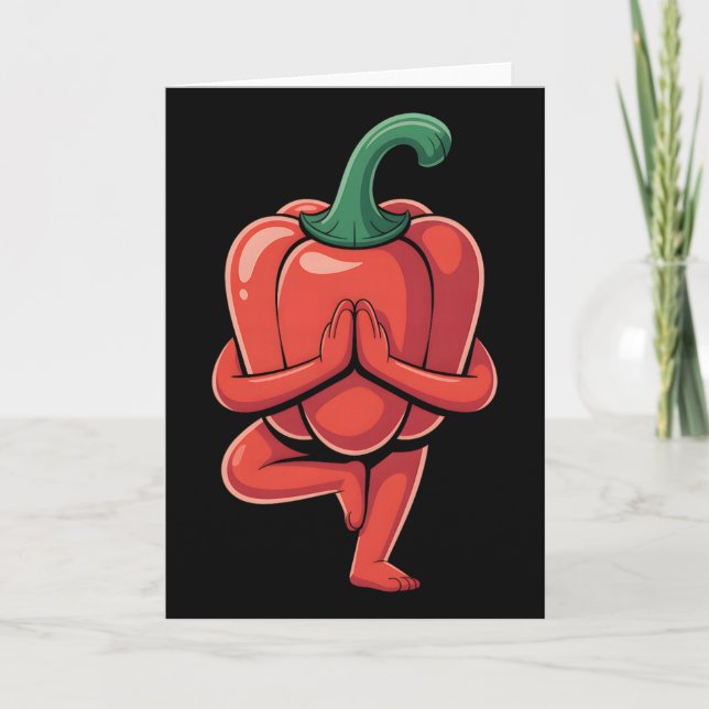 Bell Pepper Yoga  Card (Front)