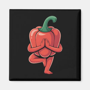 Bell Pepper Yoga  Magnet