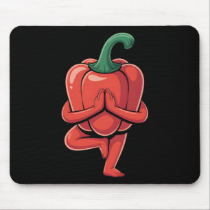 Bell Pepper Yoga  Mouse Pad