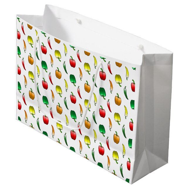 Bell Peppers and Sweet Long Peppers Large Gift Bag (Front Angled)