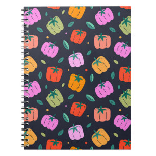 Bell Peppers Hand Drawn Vegetable Notebook