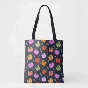 Bell Peppers Hand Drawn Vegetable Tote Bag