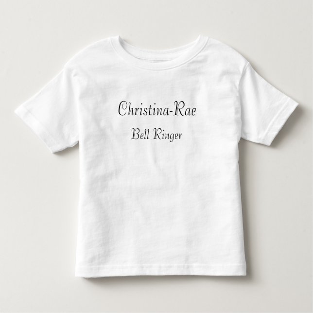 "Bell Ringer" w/ Name Toddler T-Shirt (Front)