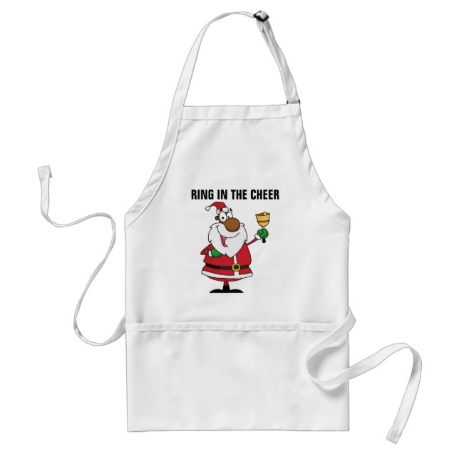 Bell Ringing Black Santa Claus Standard Apron (Front)