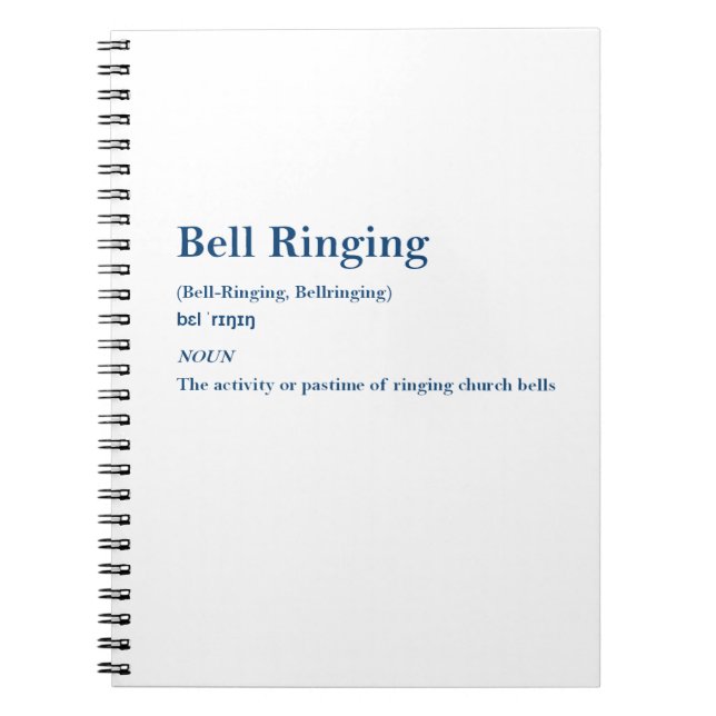 Bell Ringing Definition Notebook (Front)