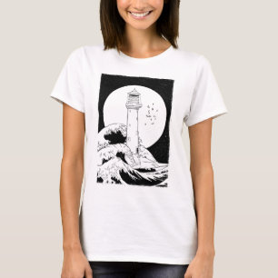 Bell Rock lighthouse fully moon T-Shirt