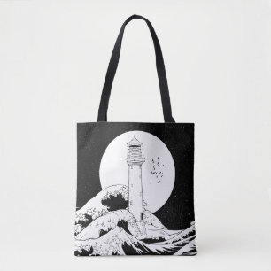 Bell Rock lighthouse Scotland Tote Bag
