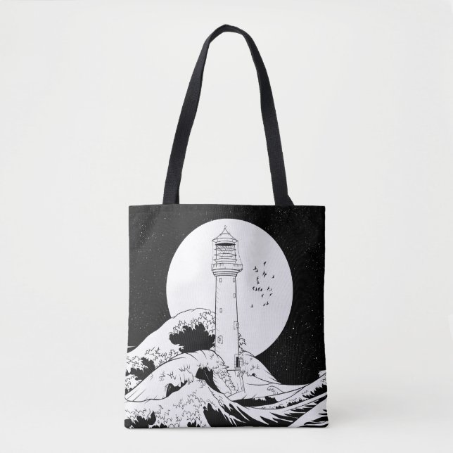 Bell Rock lighthouse Scotland Tote Bag (Front)