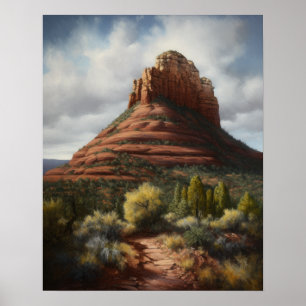 Bell Rock Sedona Arizona Painting Art Print Poster