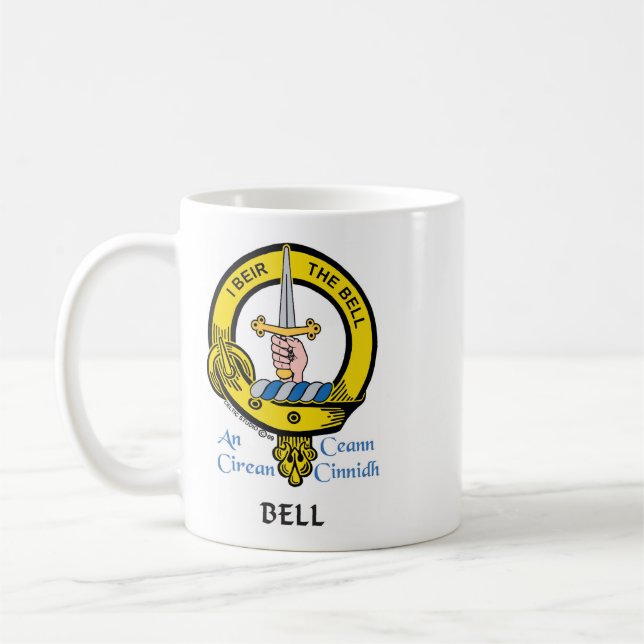 BELL Scottish Clan Crest Coffee Mug (Left)
