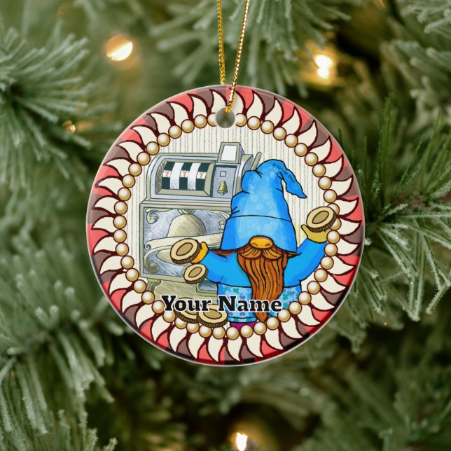 Bell slots gnome  ceramic ornament (Tree)