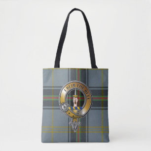 Bell Tartan & Badge Tote Bag