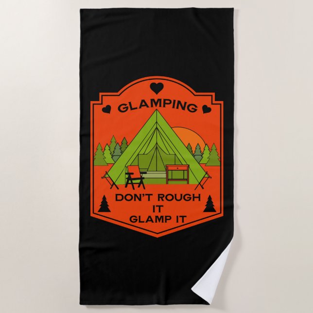 Bell Tent Glamping Beach Towel (Front)
