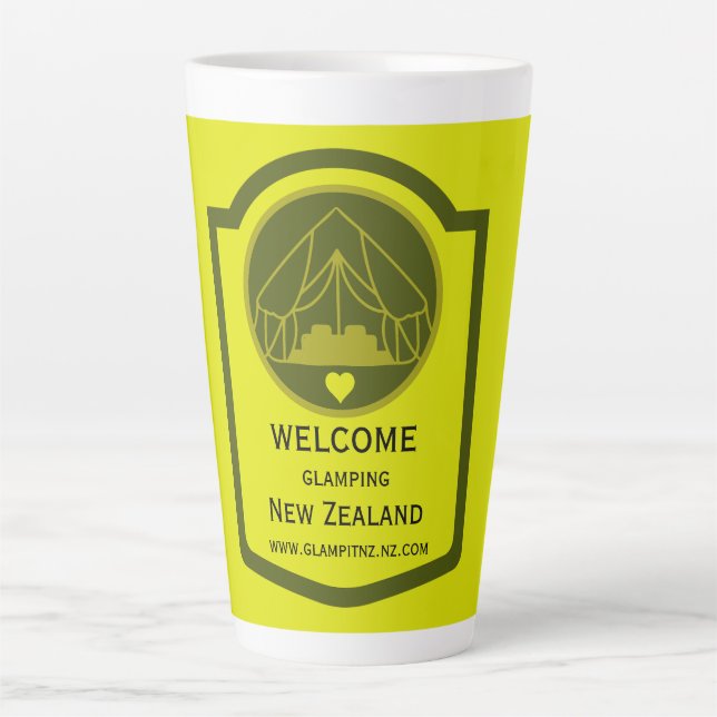 Bell Tent Glamping Business Latte Mug (Front)