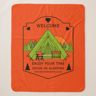 Bell Tent Glamping Business Sherpa Blanket