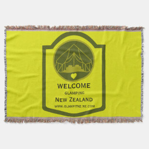 Bell Tent Glamping Business Throw Blanket