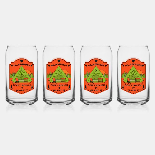 Bell Tent Glamping Can Glass (Front)