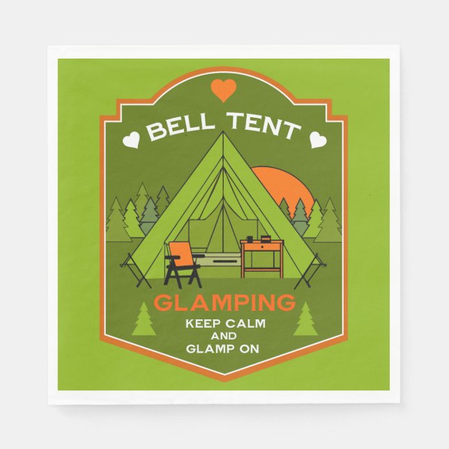 Bell Tent Glamping Napkin (Front)