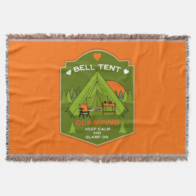 Bell Tent Glamping Throw Blanket (Front)