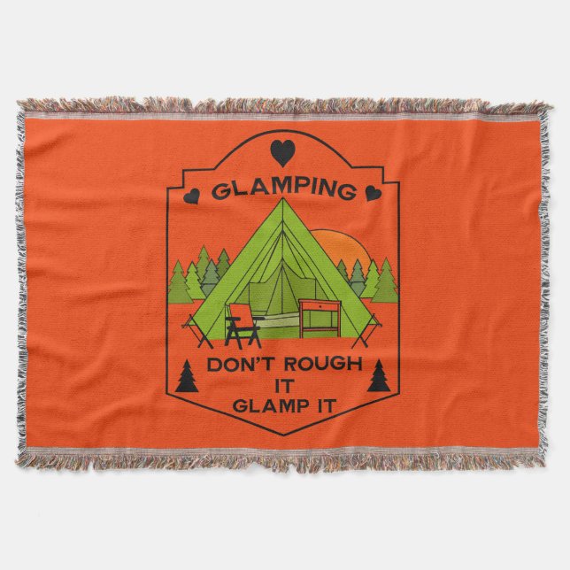 Bell Tent Glamping Throw Blanket (Front)
