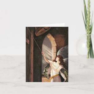 BELL TOWER ANGEL HOLIDAY CARD