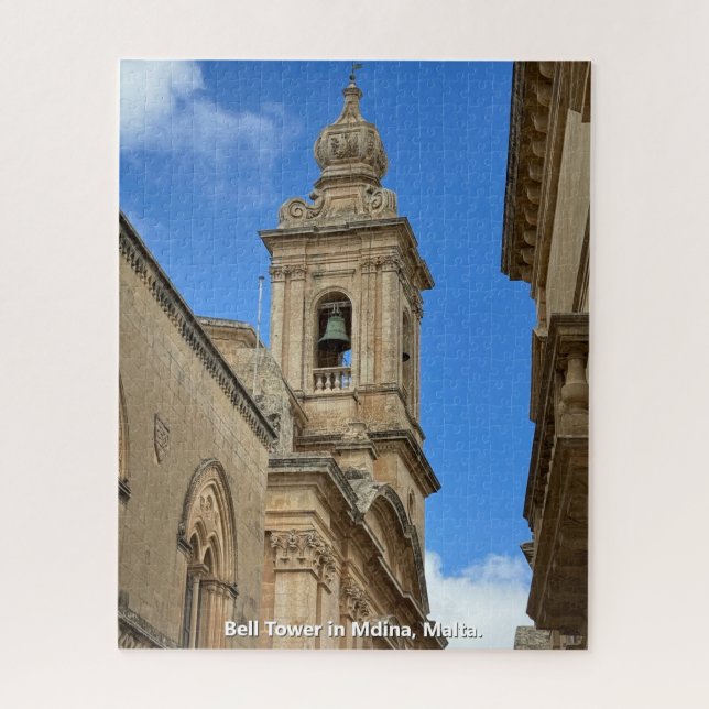 Bell Tower in Mdina, Malta. Jigsaw Puzzle (Vertical)