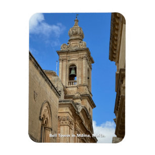 Bell Tower in Mdina, Malta. Magnet